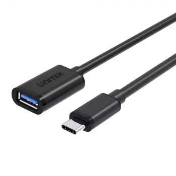 UNITEK Y-C476BK USB kabelis USB 3.2 Gen 1 (3.1 Gen 1) 0.2 m USB C USB A Melns