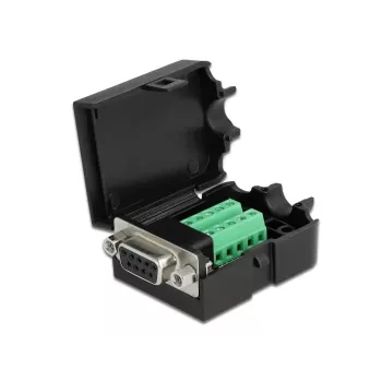 Vadu savienotājs DeLOCK 66265 Sub-D 9/10 spaiļu bloks Melns