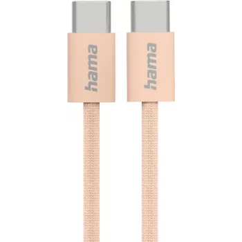 Hama Fabric USB kabelis USB 2.0 1 m USB C Oranžs