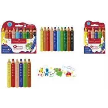 Krāsainie zīmuļi Faber-Castell 110624 Daudzkrāsaini 10 gab. Bērniem