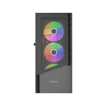 PC korpuss GEMBIRD Fornax 4300 Midi Tower ATX, rūdīts stikls, 2x3.5 collu sloti, 3x2.5 collu sloti, ARGB ventilatoru atbalsts, USB 3.2 Gen1