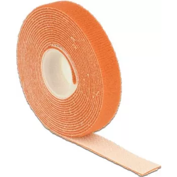 DeLOCK 18742 lipīgais/āķīšu stiprinājums oranžs 13 mm x 3 m