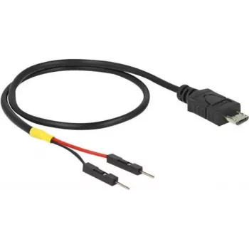 USB kabelis DeLOCK 85408 Micro-USB B 0,3 m Melns