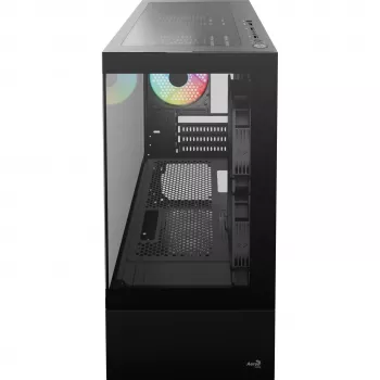 Mikro/Mini-ITX dators korpuss AEROCOOL Geh Viewport Mini-G-BK-v4 ARGB melns
