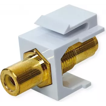 VALUE ROLINE Keystone-Kupplung RCA geschirmt Kunststoff gelb (25.99.8212)