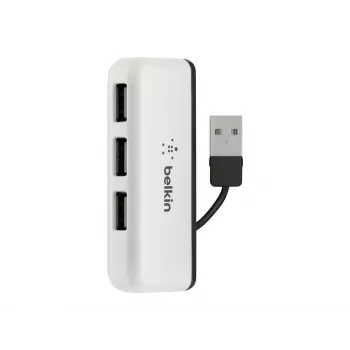 Belkin USB 2.0 4-Portu Ceļojumu Hubs, Sudrabs, F4U021bt