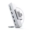 Satechi ST-UCICHS USB-C dokstacija, USB 3.2 Gen 1, SD/MicroSD, sudraba