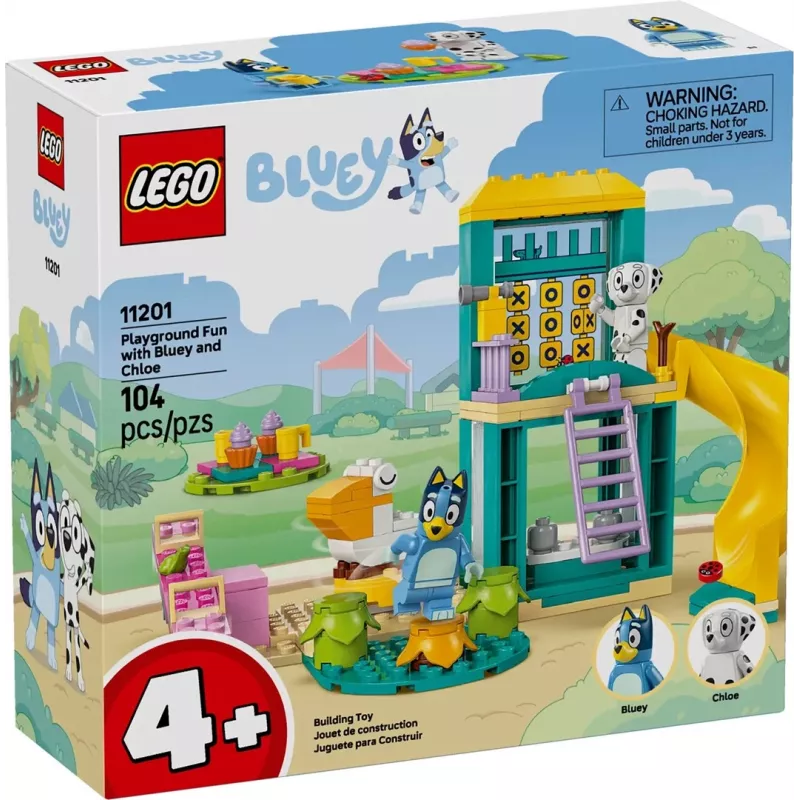 LEGO Ķieģeļu komplekts 11201 Rotaļu laukuma prieks ar Blue un Chloe – minifigūras, rotaļu aina