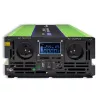 Qoltec Monolith sprieguma pārveidotājs | Akumulatora lādētājs | UPS | 2000W | 4000W | 12V uz 230V | Tīrs sinusoidāls | LCD melns-zaļš