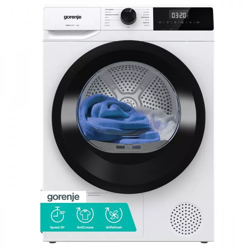 Gorenje G200 D2HNE7D/PL Priekšējās ielādes žāvētājs 7 kg balts