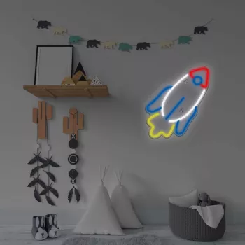 LED neona lampa MANTA SNL91MT Style RAKETA – dekoratīvs neona panelis