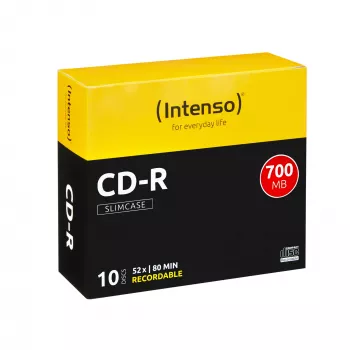 Intenso 10 x CD-R - 700MB (80 min) 40x - plānā kastītē (1001622)