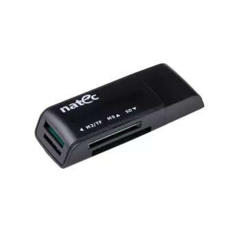Natec MINI ANT 3 USB 2.0 karšu lasītājs (SD, SDHC, MMC, M2, microSD), Melns (NCZ-0560)