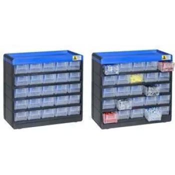 Uzglabāšanas kaste allit VarioPlus Pro 464620 modulāra sīkdetalu organizētāja 29/50 nodalījumi, P x A x D 300 x 285 mm