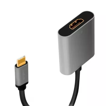 LogiLink CUA0103 USB 3.2 Gen1 Type-C uz HDMI-A kabelis 0,15 m pelēks/melns