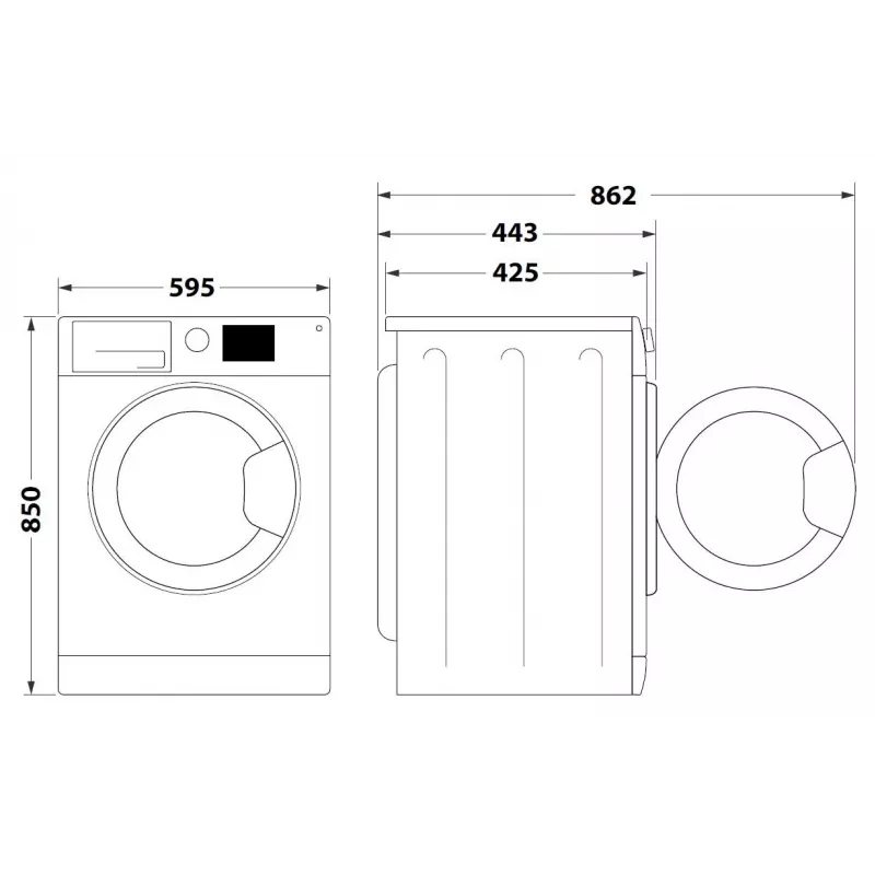 Veļas mazgājamā mašīna INDESIT MTWSC61294WPL 9 kg, Energoefektivitātes klase C