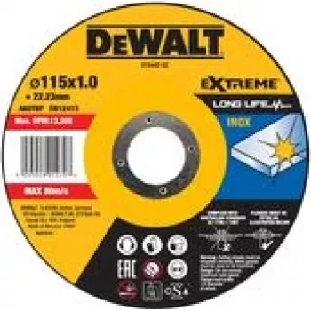 DEWALT griešanas disks 115x1x22,23 mm nerūsējošajam tēraudam (DT3442-QZ)