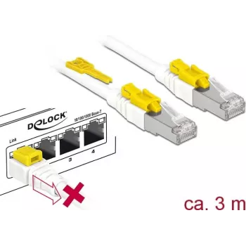 DeLOCK 85333 tīkla kabelis Cat6a S/FTP 3 m balts
