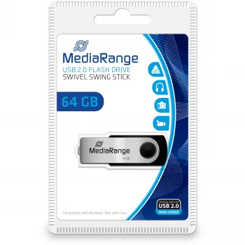 USB zibatmiņa MediaRange 64GB USB Type-A Micro-USB MR912