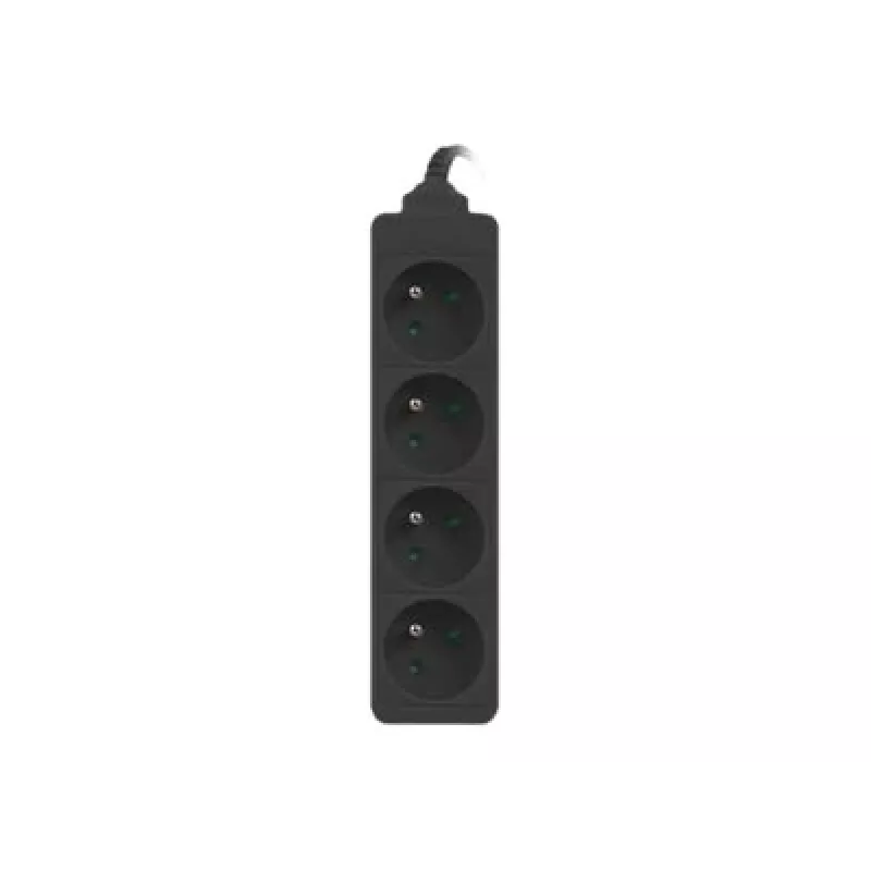 Lanberg PS0-04E-0150-BK Pagarinātājs 4 Kontaktligzdas Melns