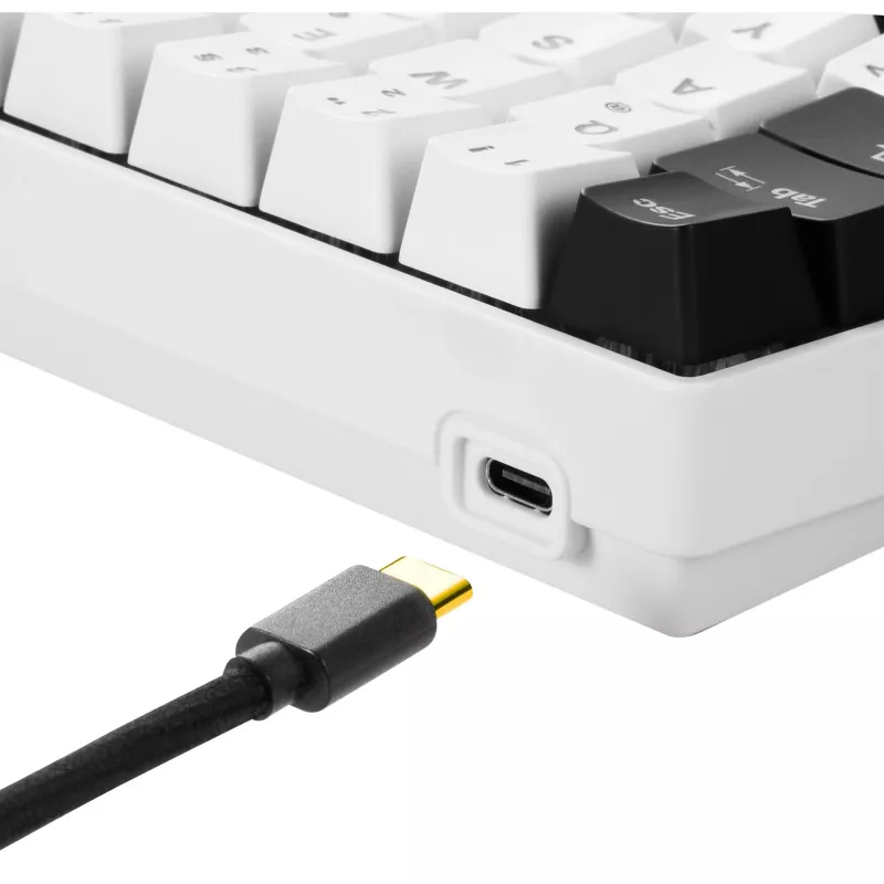 Sharkoon SGK50 S4 60% kompaktā tastatūra Gaming USB QWERTZ Vācu Baltā RGB LED