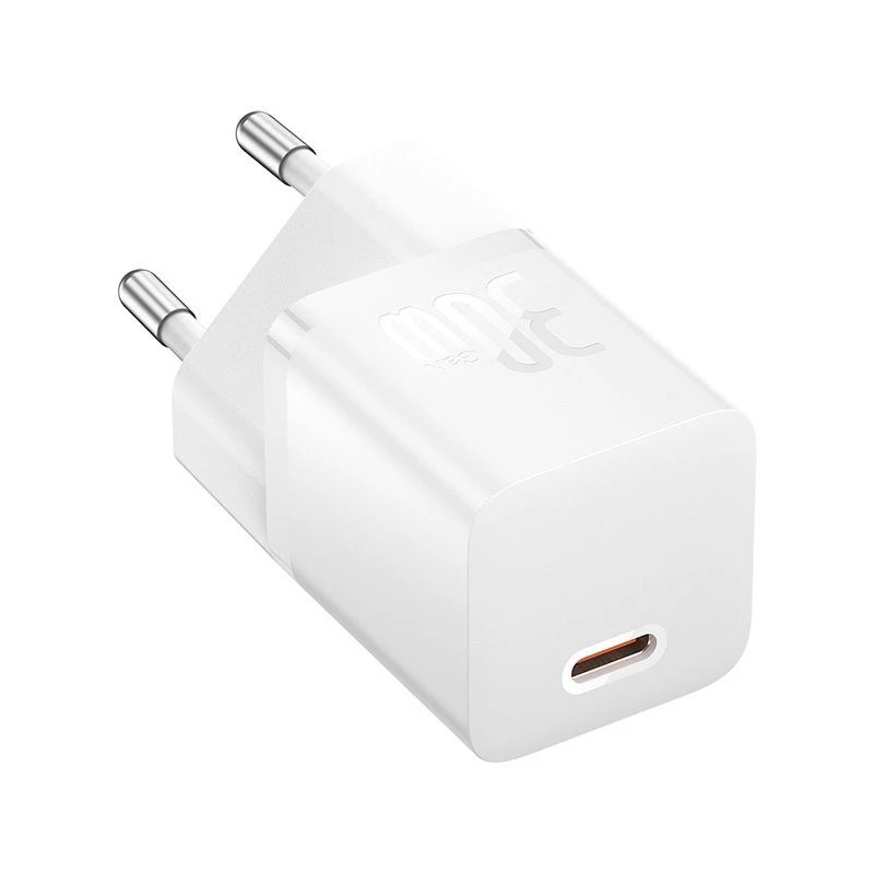 Baseus P10110902213-01 USB-C GaN5 mini 30W sienas lādētājs Balts
