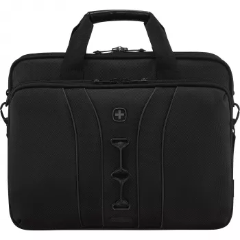 Macību soma Wenger Legacy Black Series 16 collu — piemērota līdz 40,6 cm, melna