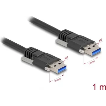 USB kabelis DeLOCK 81254 1m USB A Melns 5 Gbit/s