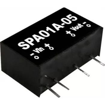 Strāvas pārveidotājs/invertors Mean Well SPA01B-15, ieeja 18–36 V, izeja 15 V, 1 W, RoHS