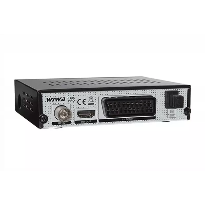 Zemes ciparu TV uztvērējs WIWA H.265 PRO DVB-T/DVB-T2 — Full HD, H.265, HDMI, SCART, USB, ierakstīšana