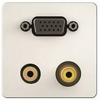 Kindermann 7454000551 Sejas plāksne VGA Audio Video (1/2 kabeļa pāreja)