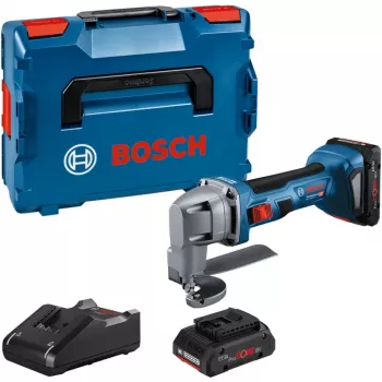 Bosch GSC 18V-16 E Professional akumulatora skārda šķēres, 18 V, 2x ProCORE18V 4,0 Ah, L-BOXX, zilas/melnas