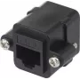 Renkforce RJ45 tīkla adapteris CAT 6 [1x RJ45 ligzda - 1x RJ45 ligzda] Melns (RF-4712202)