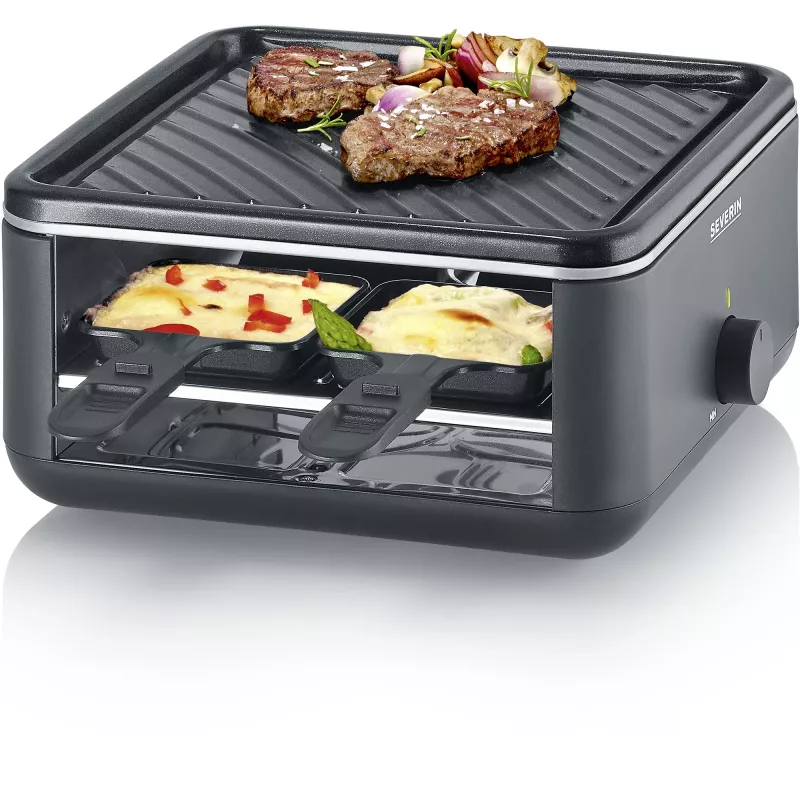 Severin RG 2360 raclette grils 4 personām 800 W Melns