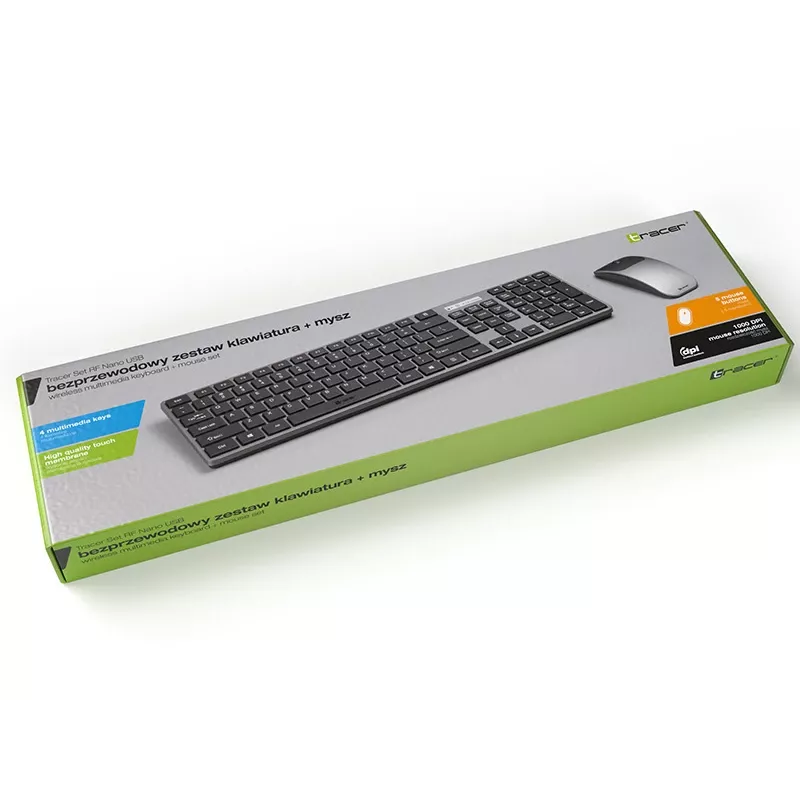 Tracer SET TRAKLA46773 bezvadu tastatūras un peles komplekts RF Nano Wireless
