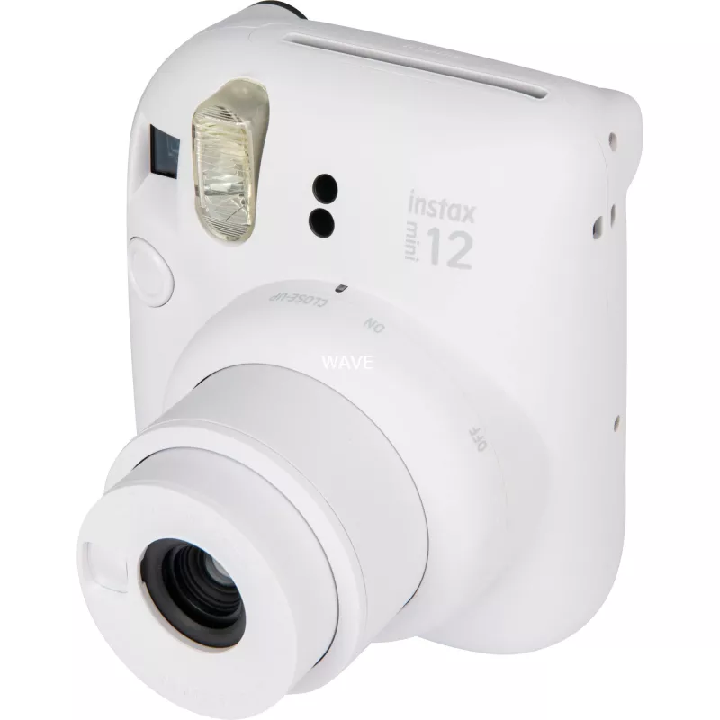 Momentkamera Fujifilm Instax Mini 12 Balta — 86×54 mm izdrukas, 60 mm fokusa attālums, AA baterija