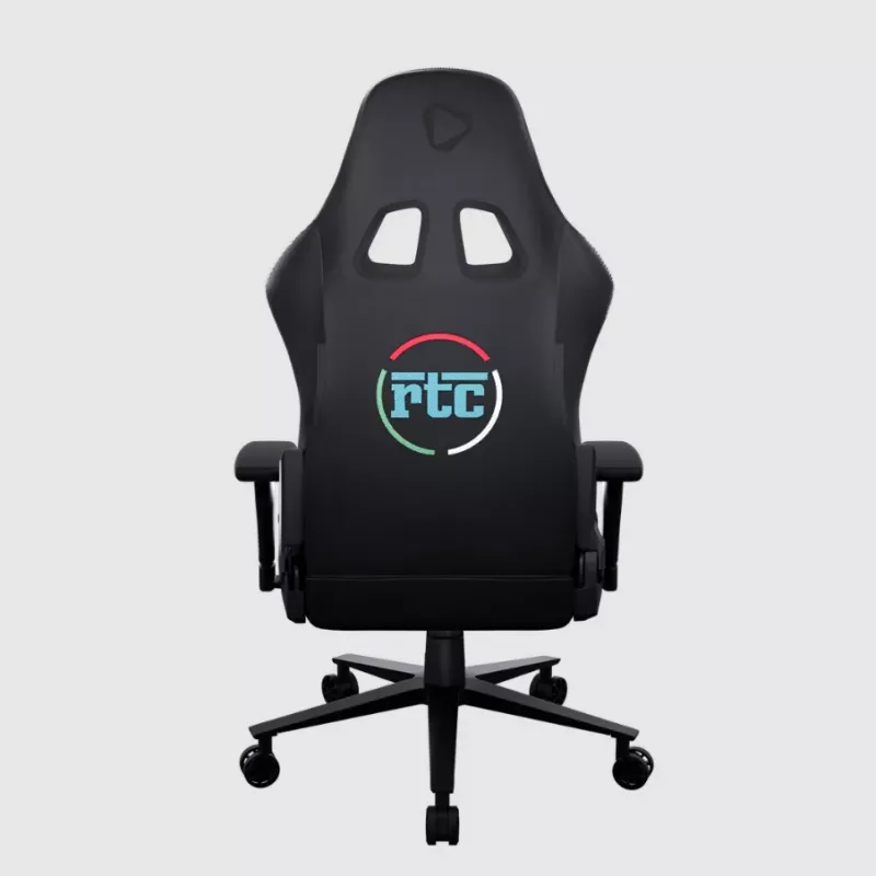 Spēļu krēsls Onex RTC Embrace Hardcore Black — ergonomisks, regulējams augstums un atzveltne