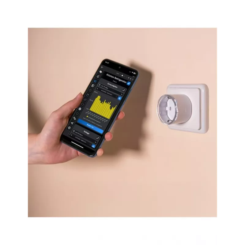 Viedā kontaktligzda Shelly Plug S Gen3 — Wi‑Fi viedais spraudnis ar enerģijas monitoringu, F tips, 110–230 V, 2500 W, balts
