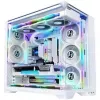 Lian Li O11 Vision Compact - Balts + 3x UNI FAN SL-INF 120 ARGB Reversais lāpstiņu ventilators - 120mm + HydroShift II LCD-S 360TL AiO-šķidruma dzesēšana, 360mm