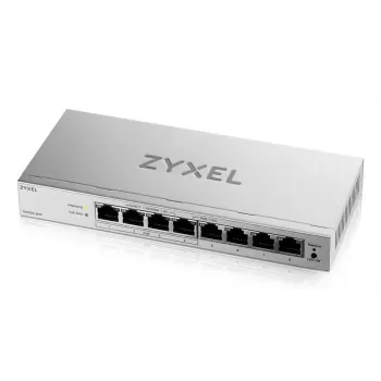 Zyxel GS1200-8HPV3 pārvaldāms L2 Gigabit Ethernet PoE+ slēdzis, 8 porti, galddators, pelēks