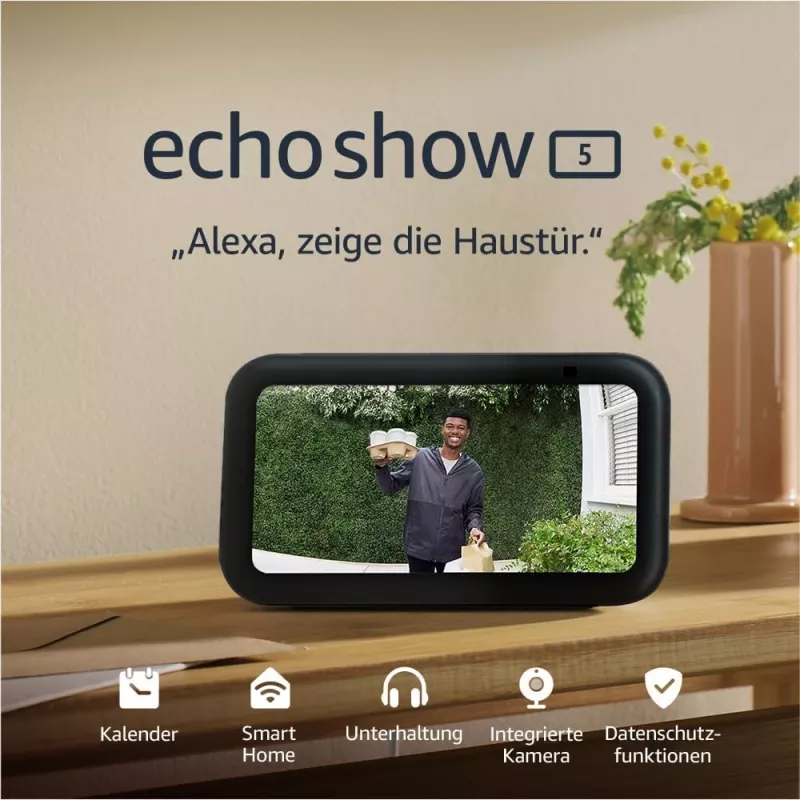 Amazon Echo Show 5 (3. paaudze) viedais displejs ar Alexa, melns
