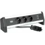 BACHMANN Desk1 3x Zemējuma Kontaktdakša, USB Lādētājs, GST18 0,2m