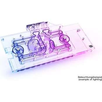 Alphacool Aurora akrila GPX-N ūdens bloks + Radiators - Alumīnijs - 3-Pin JST - 1/4 inch - CE - FC - RoHS - ASUS ROG Strix GeForce RTX 3070 8GB Advanced (ROG-STRIX-RTX3070-A8G-GAMING)