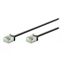 Wentronic goobay - Patch-Cable - RJ-45 (vīriešu) uz RJ-45 (vīriešu) - 15 cm - 3,8 mm - U/UTP, neekranēts - CAT 8.1 - Halogēnu nesaturošs, šaurs, savīts - Melns (74350)