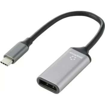 Renkforce RF-5397866 Video kabeļa adapteris 0,15 m DisplayPort USB-C Melns - Sudrabs
