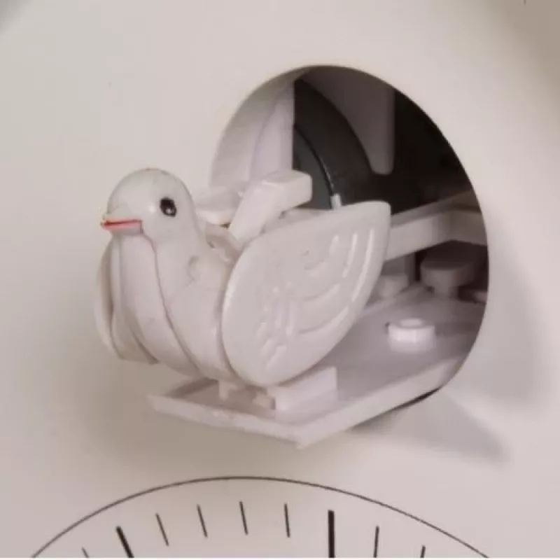 NeXtime Birdy sienas pulkstenis 3108bl, 24.5x25.5x9.8 cm, zils/balts
