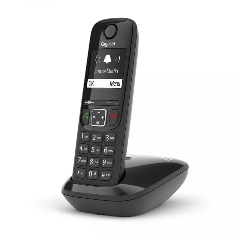 Gigaset AS690 DECT bezvadu telefons, melns