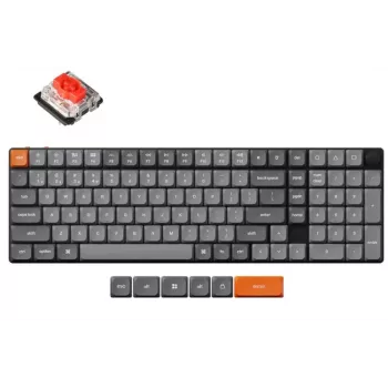 Bezvadu mehāniskā tastatūra Keychron K17 MAX RGB Melna — kompakts izkārtojums, Bluetooth un USB-C savienojums