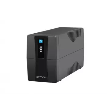 ARMAC HL/850E/LED/V2 — Līnijas-interaktīvais UPS 0.85 kVA, 480 W, 12V 7Ah akumulators, 2× E tipa rozetes, AVR, 40 dB