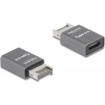 Pārejas adapteris DELOCK 67234 USB Type-E uz USB Type-C, pelēks